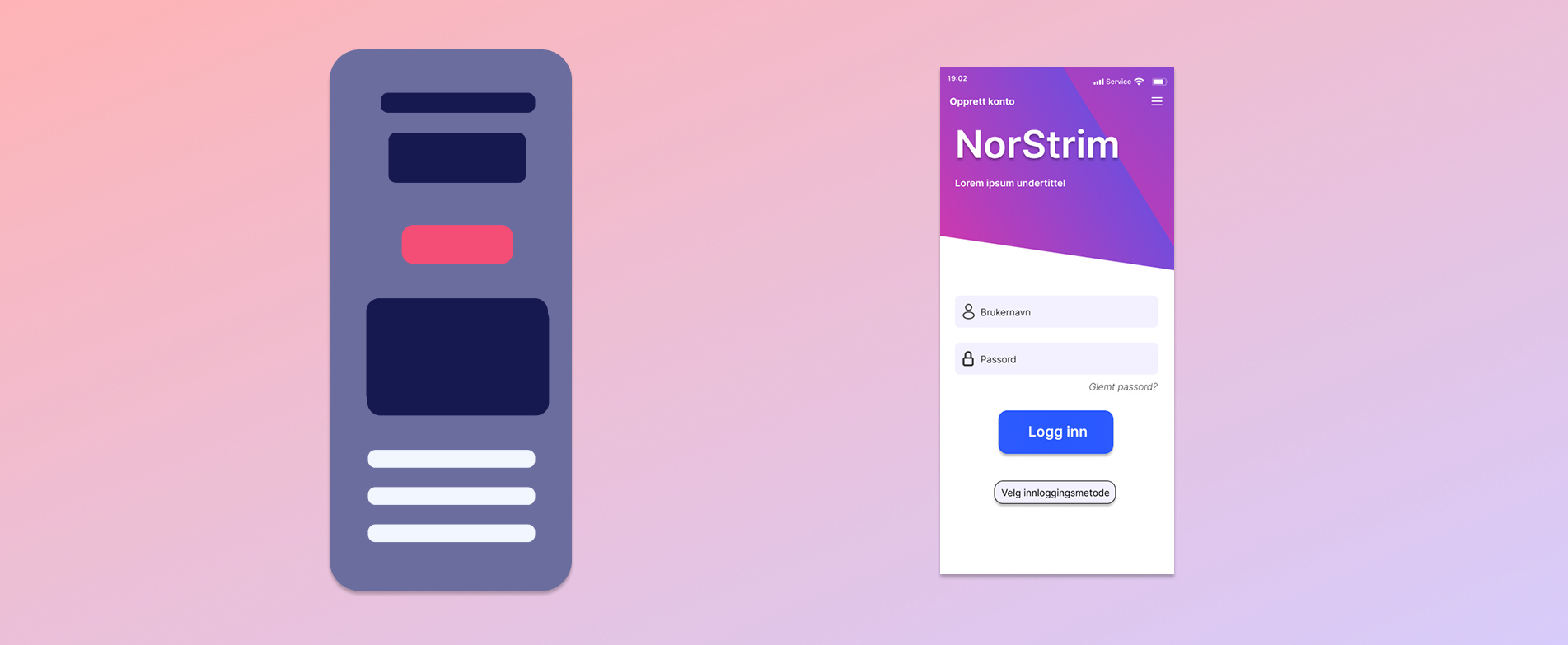 Tidlige prototyper av prosjektet NorStrim